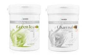 Anskin Modeling Mask - (240g) - Green Tea (1ea) + Charcoal (1ea) Set