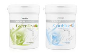 Anskin Modeling Mask - (240g) - Green Tea (1ea) + Cool-Ice (1ea) Set