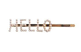 Barrette perle Hello Stella Green