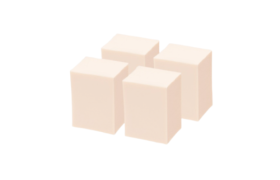 Black Rouge - Bouffée carrée large - 4pièces