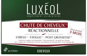Compléments alimentaires chute de cheveux réactionnelle cure 3 mois Luxéol 90 gélules Compléments alimentaires chute de cheveux réactionnelle cure 3 mois Luxéol 90 gélules