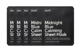 Dear, Klairs - Midnight Blue Masque en feuille calmant - 5pièces Dear, Klairs - Midnight Blue Masque en feuille calmant - 5pièces