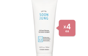 Etude House - Soon Jung 5.5 Foam Cleanser - 150ML - White (4ea) Set