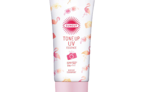 Kose - Suncut Tone Up UV Essence Pink Flamingo SPF50+ PA++++ - 80g