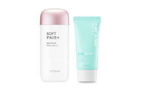 Missha Soft Finish Sun Milk X A'pieu Hero Sunscreen Set B Missha Soft Finish Sun Milk X A'pieu Hero Sunscreen Set B