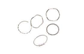 MsBlossom - Anneaux Ensemble - 1set(5pièces) - Silver (Open Ring x
