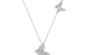 MsBlossom - Collier pendentif papillon en argent - 1pièce - Silver