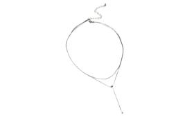 MsBlossom - Collier Superposé Bonnet - 1pièce - Silver