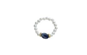 MsBlossom - Faux Pearl Ring - 1pièce - Blue