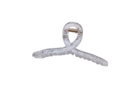 MsBlossom - Griffe de cheveux en croix unie - 1pièce - Invisible White