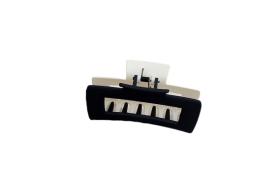 MsBlossom - Matte Cutout Hair Claw - 1pièce - Black x White