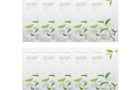 NATURE REPUBLIC - Real Nature Sheet Mask - Green Tea - 1pc (10ea) Set