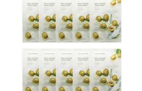 NATURE REPUBLIC - Real Nature Sheet Mask - Olive - 1pc (10ea) Set