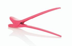 Pinces clips maxi en plastique roses x6 Pinces clips maxi en plastique roses x6