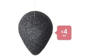 PURITO Bamboo Charcoal Konjac Sponge - 7g (4ea) Set