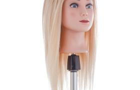 Tête apprentissage cheveux naturels cheveux longs 50cm Tête apprentissage cheveux naturels cheveux longs 50cm