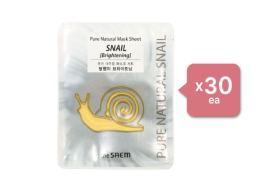 The Saem - Pure Natural Mask Sheet - Snail Brightening (30ea) Set The Saem - Pure Natural Mask Sheet - Snail Brightening (30ea) Set