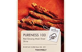 TONY MOLY - Pureness 100, Feuille de masque - Le ginseng rouge -...
