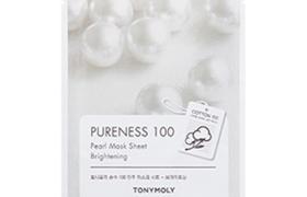 TONY MOLY - Pureness 100, Feuille de masque - Pearl - 1pièce