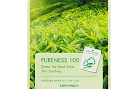 TONY MOLY - Pureness 100, Feuille de masque - Thé vert - 1pièce