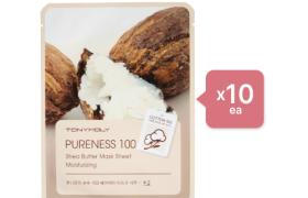 TONYMOLY - Set Feuille de masque Pureness 100 - Shea Butter (10ea) Set