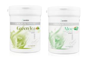 Anskin Modeling Mask - (240g) - Green Tea (1ea) + Aloe (1ea) Set
