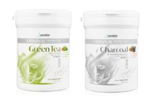 Anskin Modeling Mask - (240g) - Green Tea (1ea) + Charcoal (1ea) Set