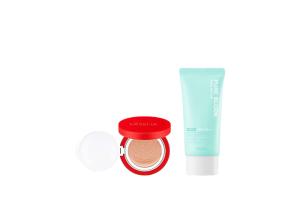 A'PIEU - Pure Block Aqua Sun Gel SPF50+ PA+++ X MISSHA - Velvet Finish Cushion SPF50+ PA+++ - 15g - 21 A'PIEU - Pure Block Aqua Sun Gel SPF50+ PA+++ X MISSHA - Velvet Finish Cushion SPF50+ PA+++ - 15g - 21
