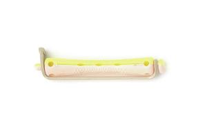 Bigoudis permanente jaune/rose court 7mm Sibel