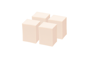 Black Rouge - Bouffée carrée large - 4pièces