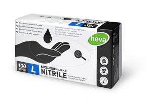Boite de 100 gants noirs nitrile taille L Boite de 100 gants noirs nitrile taille L