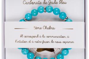 Bracelet carbonate de jade bleu Stella Green