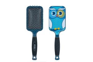 Brosse raquette hibou turquoise
