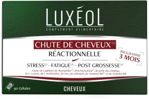 Compléments alimentaires chute de cheveux réactionnelle cure 3 mois Luxéol 90 gélules