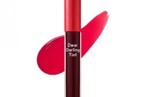 ETUDE - Cher Darling, Eau, gel Encre à lèvres - PK002 Plum Rouge / 5g