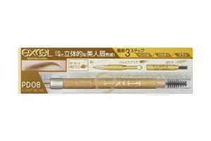 EXCEL - Poudre &amp; Crayon Eyebrow EX - 0.4g - PD08 Honey Brown