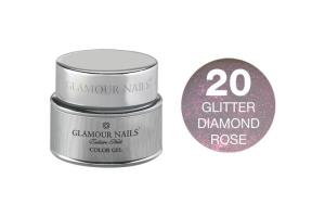 Gel glitter 20 diamond rose Glamour Nails 5ML