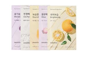 innisfree - Squeeze Energy Mask 5-Day Sheet Mask Challenge Set A