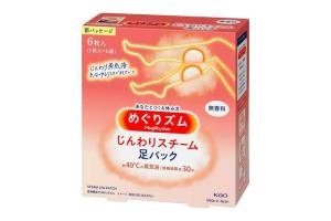 Kao - Pack de pieds MegRhythm Gradual Steam non parfumé - 6pièce