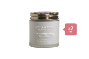 MARY&MAY Cica TeaTree Soothing Wash Off Pack - 125g (2ea) Set MARY&MAY Cica TeaTree Soothing Wash Off Pack - 125g (2ea) Set