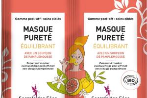 Masque peel-off Pureté équilibrant bio Secrets des Fées 2x8g