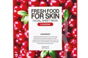 Masque en tissu à la cranberry repulpant Fresh Food Farm Skin Masque en tissu à la cranberry repulpant Fresh Food Farm Skin