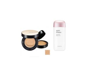 MISSHA - All-Around Safe Block Soft Finish Sun Milk SPF50+ PA+++ - 70ml X Jung Saem Mool - Essential Skin Nuder Cushion -...