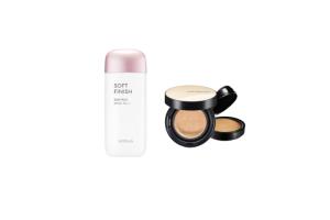 MISSHA - All-Around Safe Block Soft Finish Sun Milk SPF50+ PA+++ - 70ml X Jung Saem Mool - Essential Skin Nuder Cushion -...