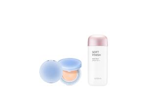 MISSHA - All-Around Safe Block Soft Finish Sun Milk SPF50+ PA+++ - 70ml X Romand - Bare Water Cushion - 20g - 21 Pure MISSHA - All-Around Safe Block Soft Finish Sun Milk SPF50+ PA+++ - 70ml X Romand - Bare Water Cushion - 20g - 21 Pure
