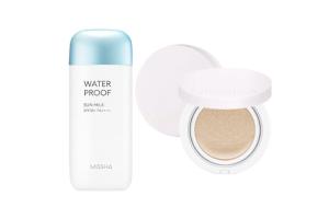MISSHA All-Around Safe Block Waterproof Sun Milk SPF 50+/PA++++ - 70ml (1ea) + Magic Cushion Cover Lasting - 15g (SPF50+...