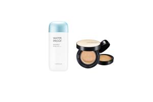 MISSHA - All-Around Safe Block Waterproof Sun Milk SPF 50+/PA++++ - 70ml X Jung Saem Mool - Essential Skin Nuder Cushion -...