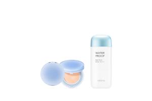 MISSHA - All-Around Safe Block Waterproof Sun Milk SPF 50+/PA++++ - 70ml X Romand - Bare Water Cushion - 20g - 21 Pure