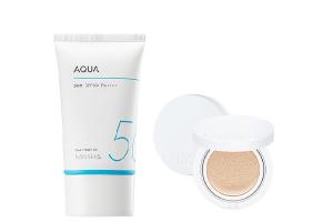 Missha Aqua Sun X Magic Cushion Moist Up Light Beige Set
