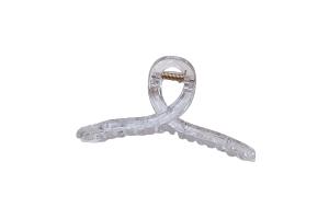MsBlossom - Griffe de cheveux en croix unie - 1pièce - Invisible White